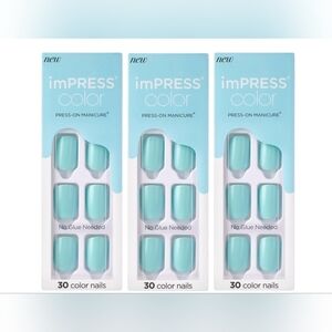 KISS Products imPRESS Color Press-On Manicure Fake Nails In Mint To Be